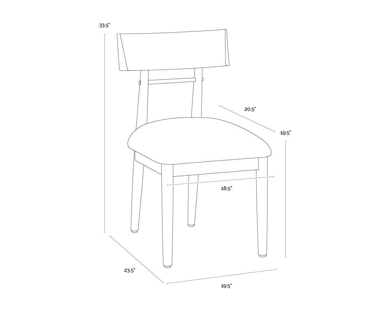Florian Dining Chair - Light Oak - Geralt Linen