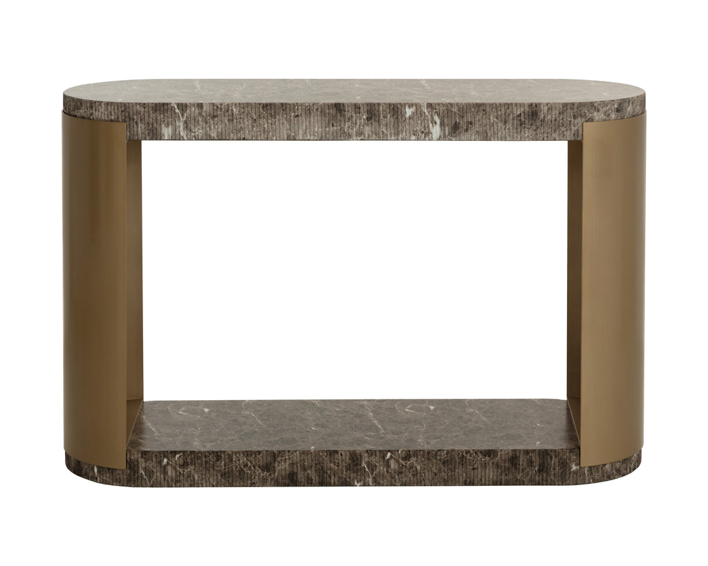 Cavette Console Table - Marble Look - Dark Emperador