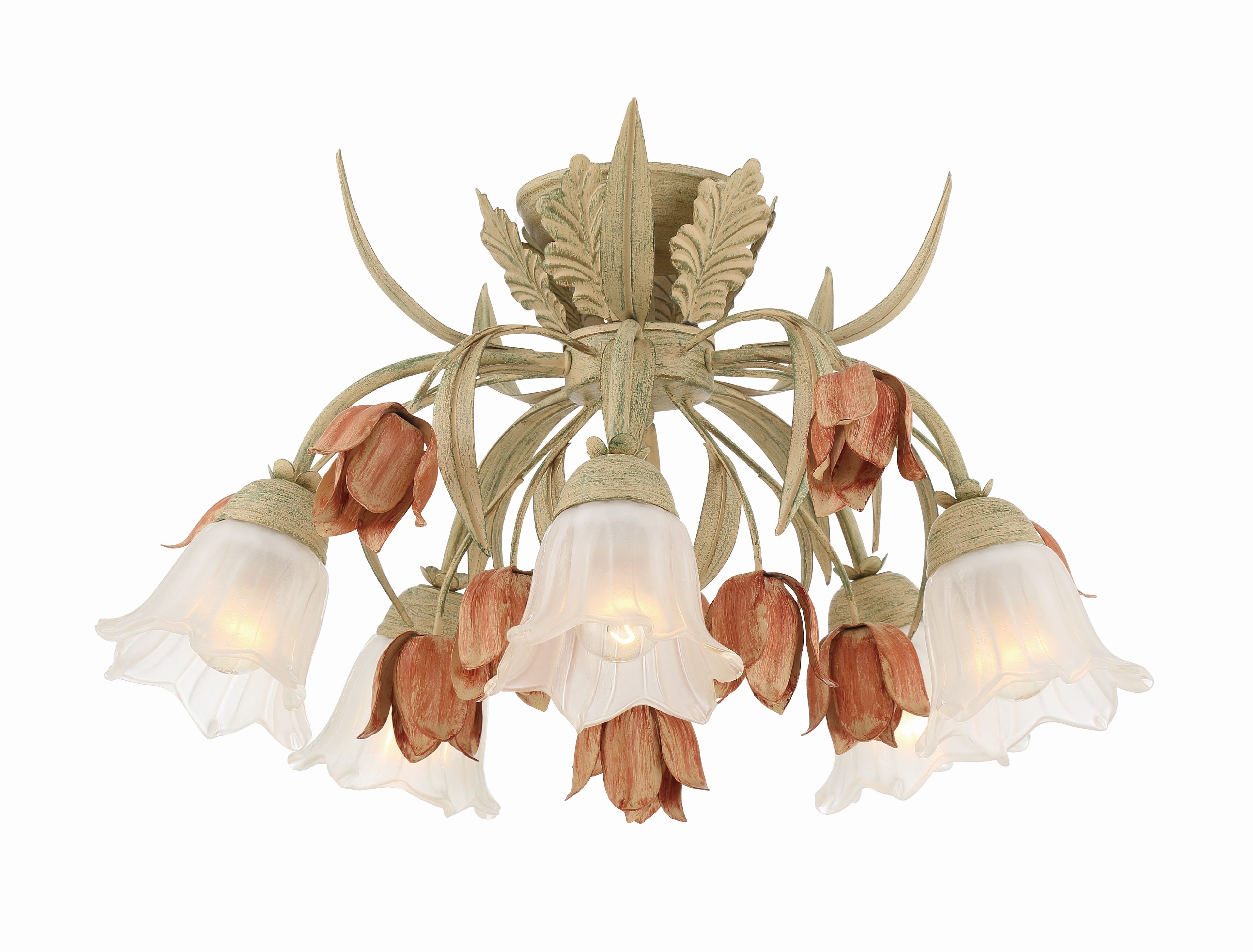 Southport 22'' Sage Rose Semi Flush Mount