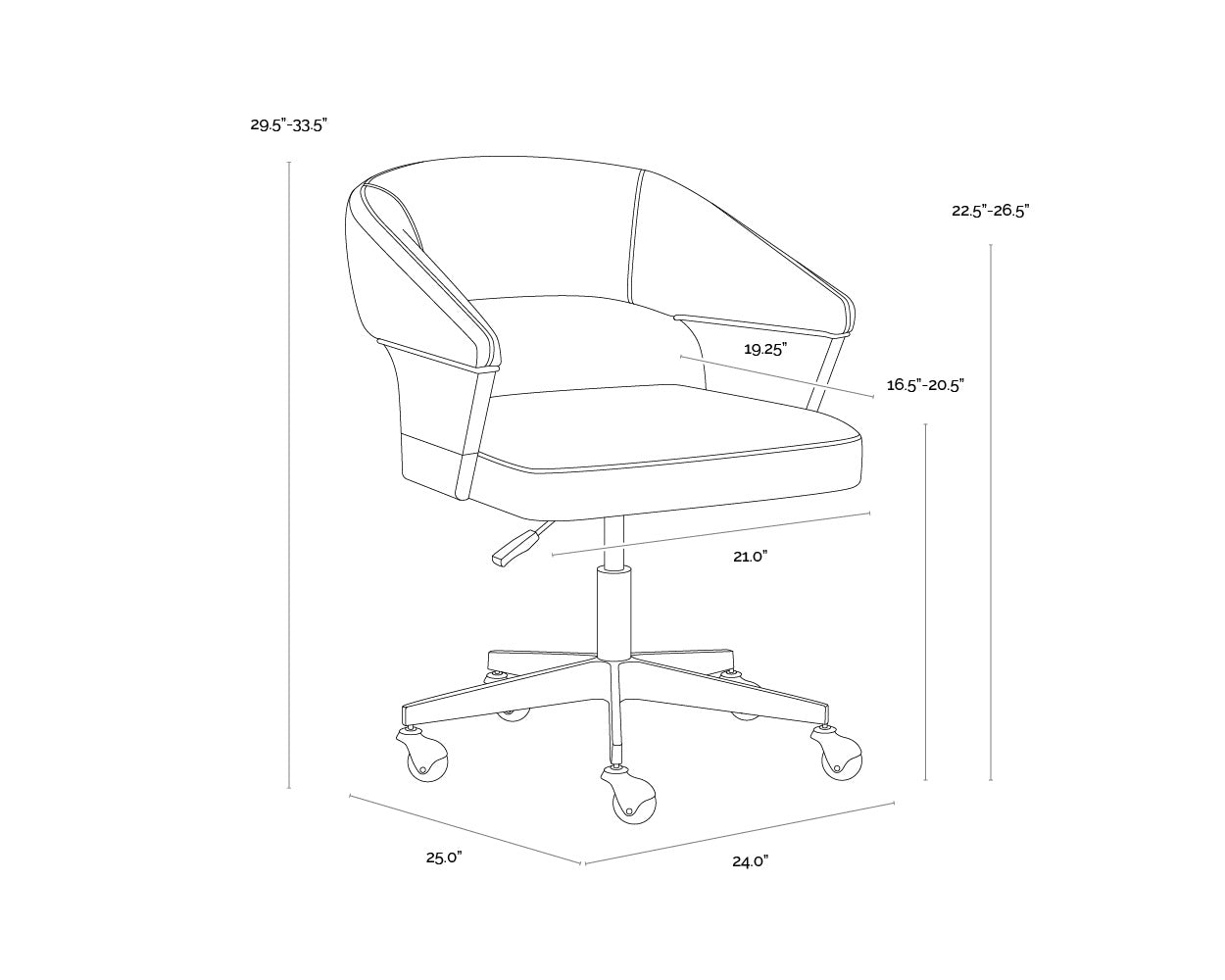 Leonce Office Chair - Bravo Metal