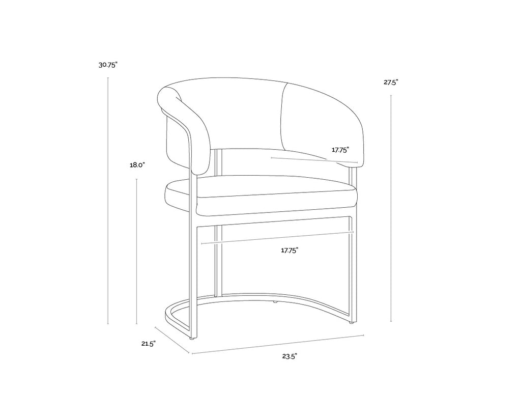 Marris Dining Armchair - Gunmetal - Belfast Heather Grey
