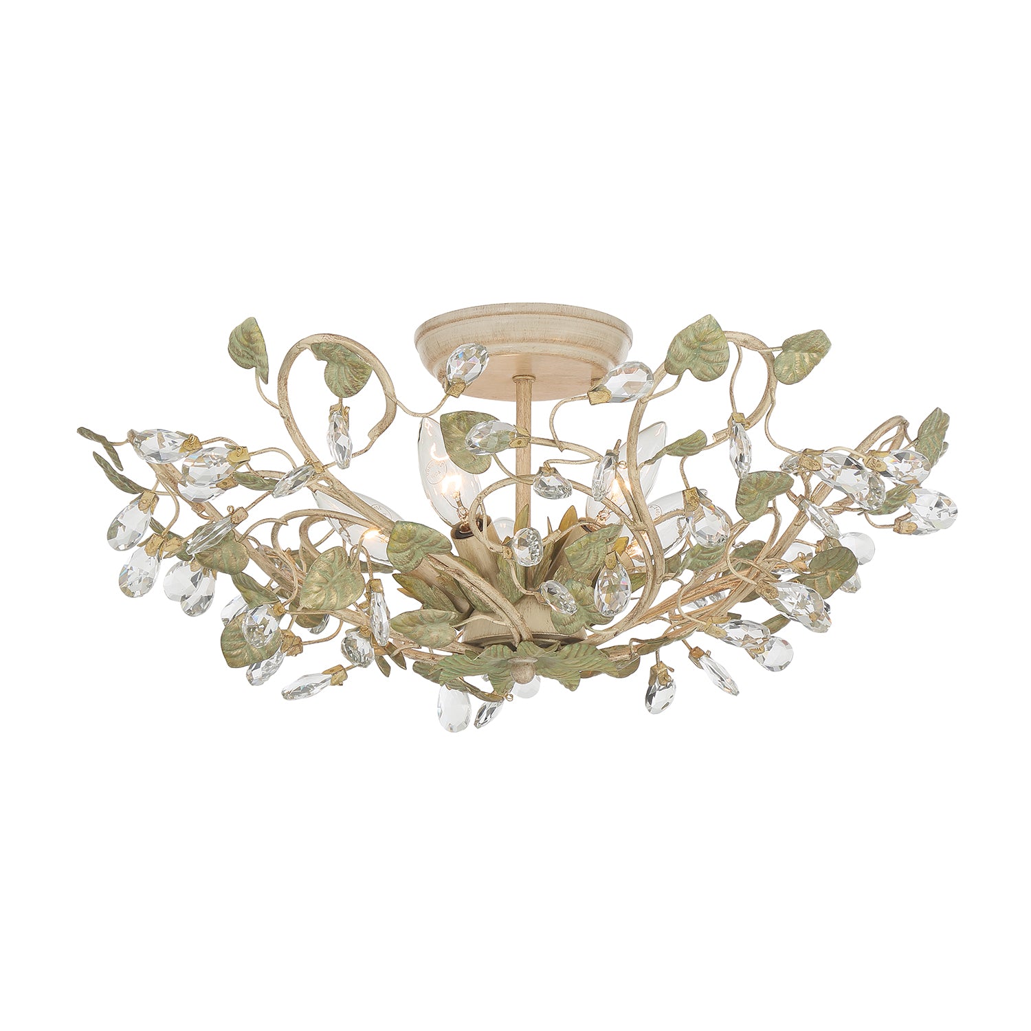 Josie 20.5'' Champagne Green Tea Semi Flush Mount