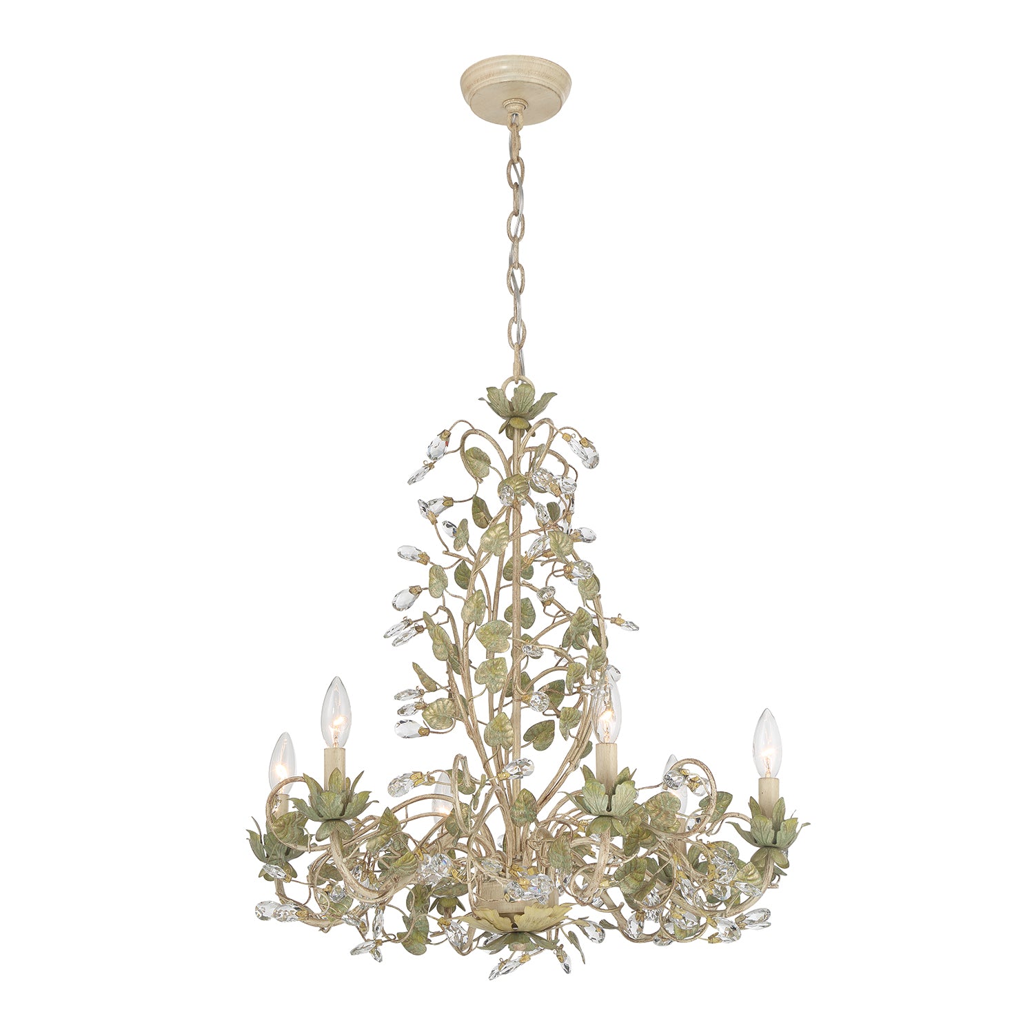 Josie 25'' Champagne Green Tea Chandelier