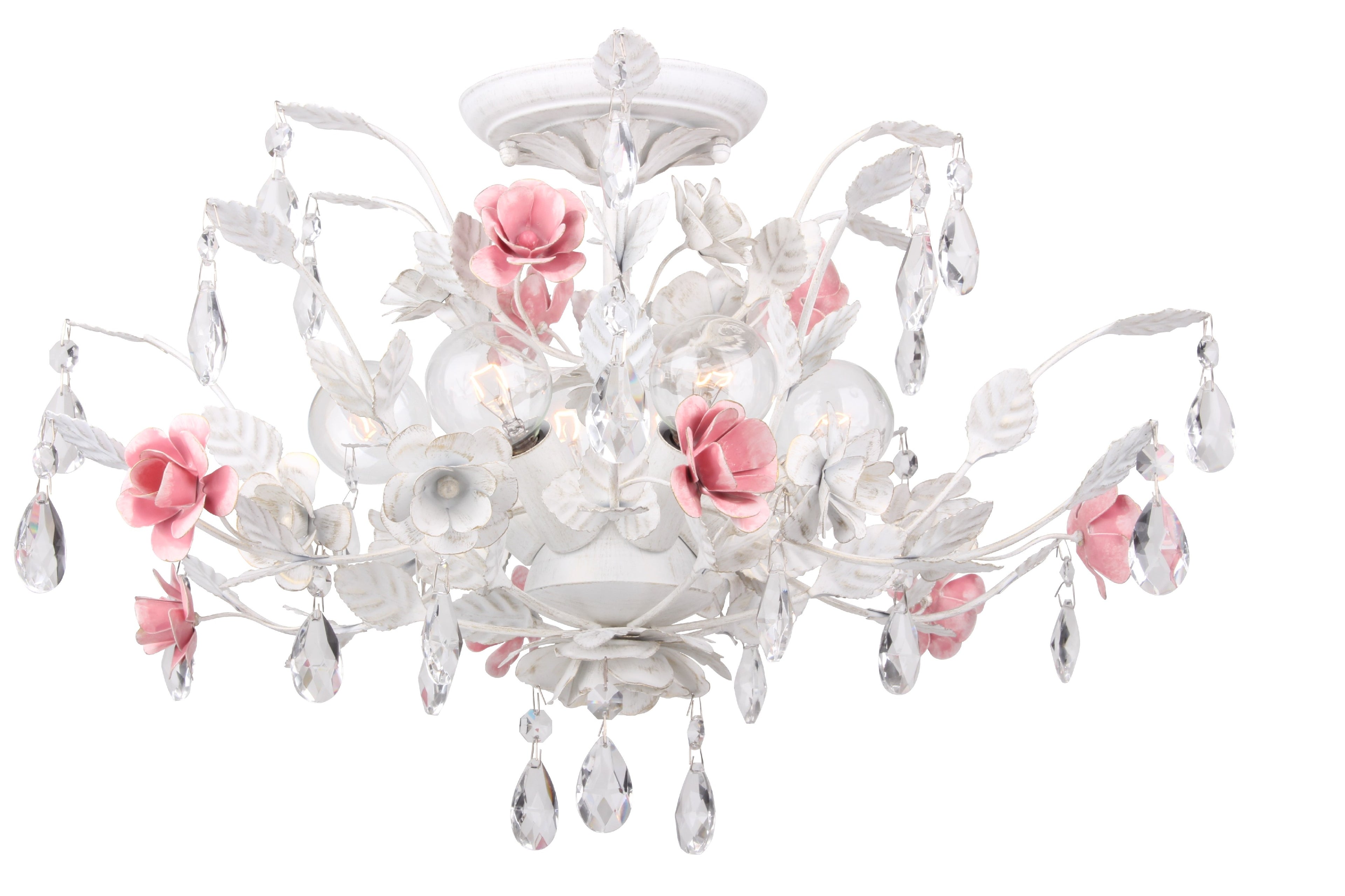 Lola 20'' Wet White Semi Flush Mount