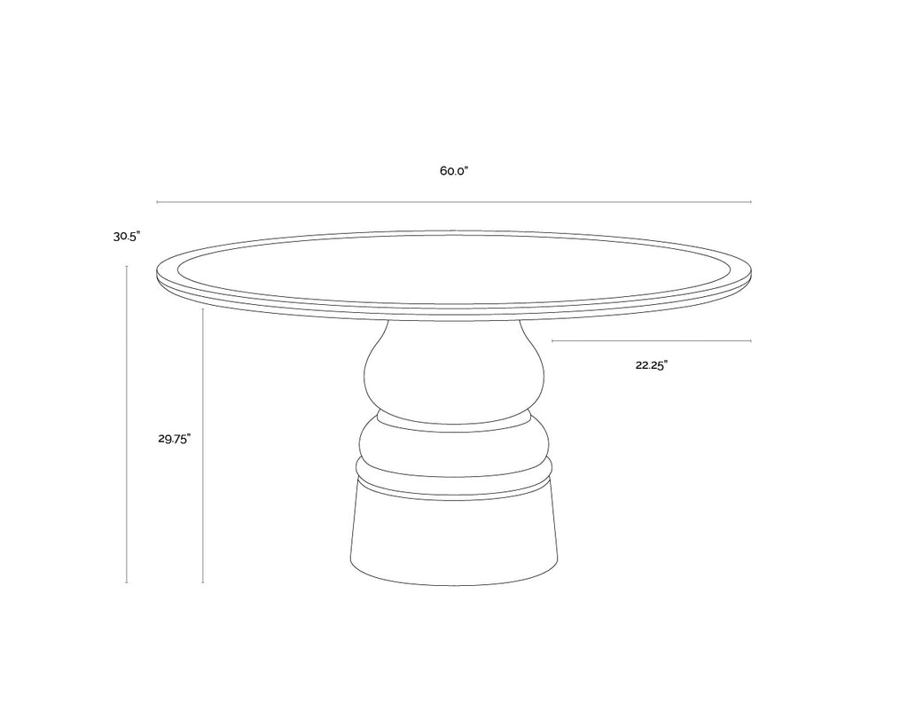 Quinton Dining Table - 60"