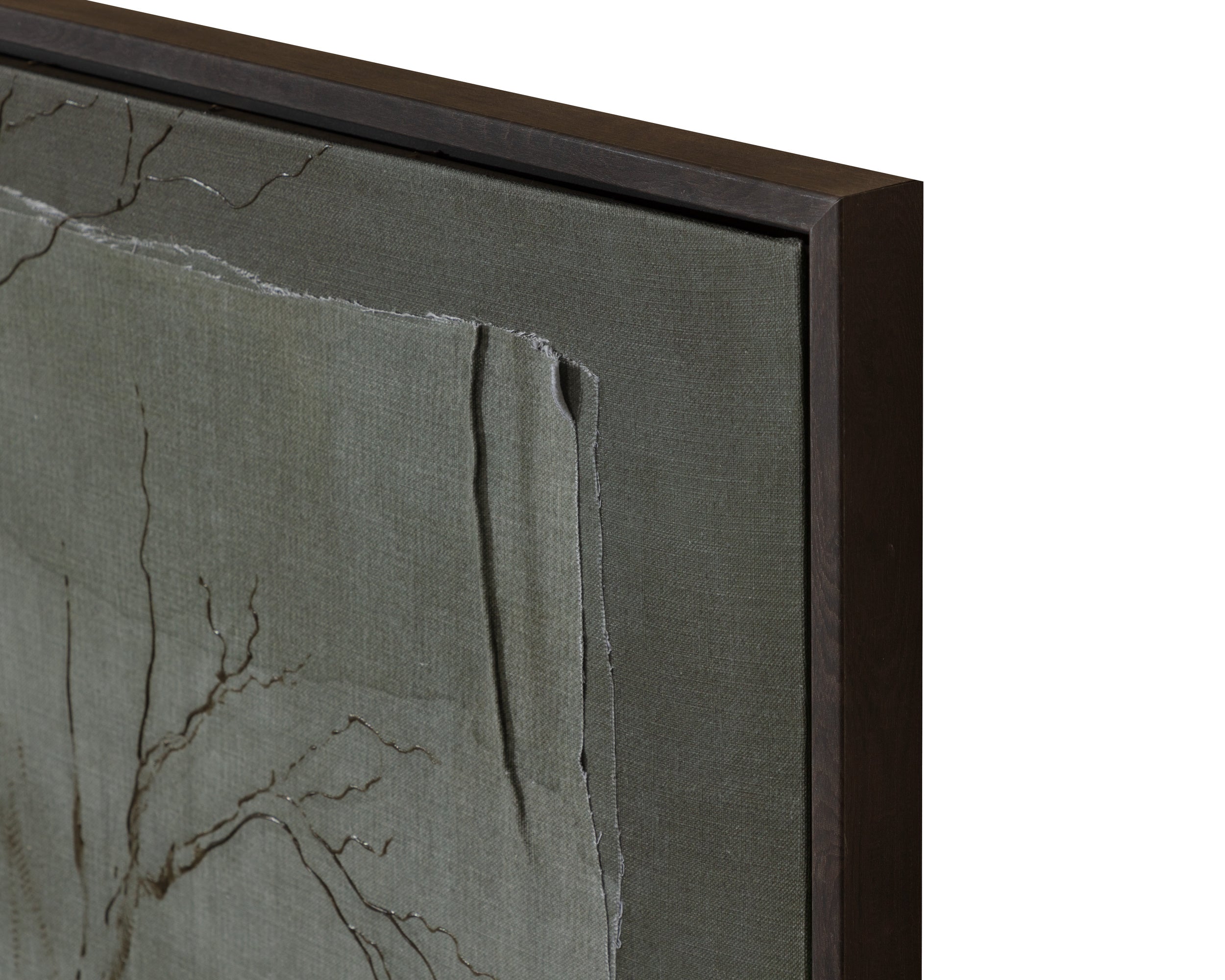 Enchanted Forest - 60" X 40" - Brown Floater Frame - Green
