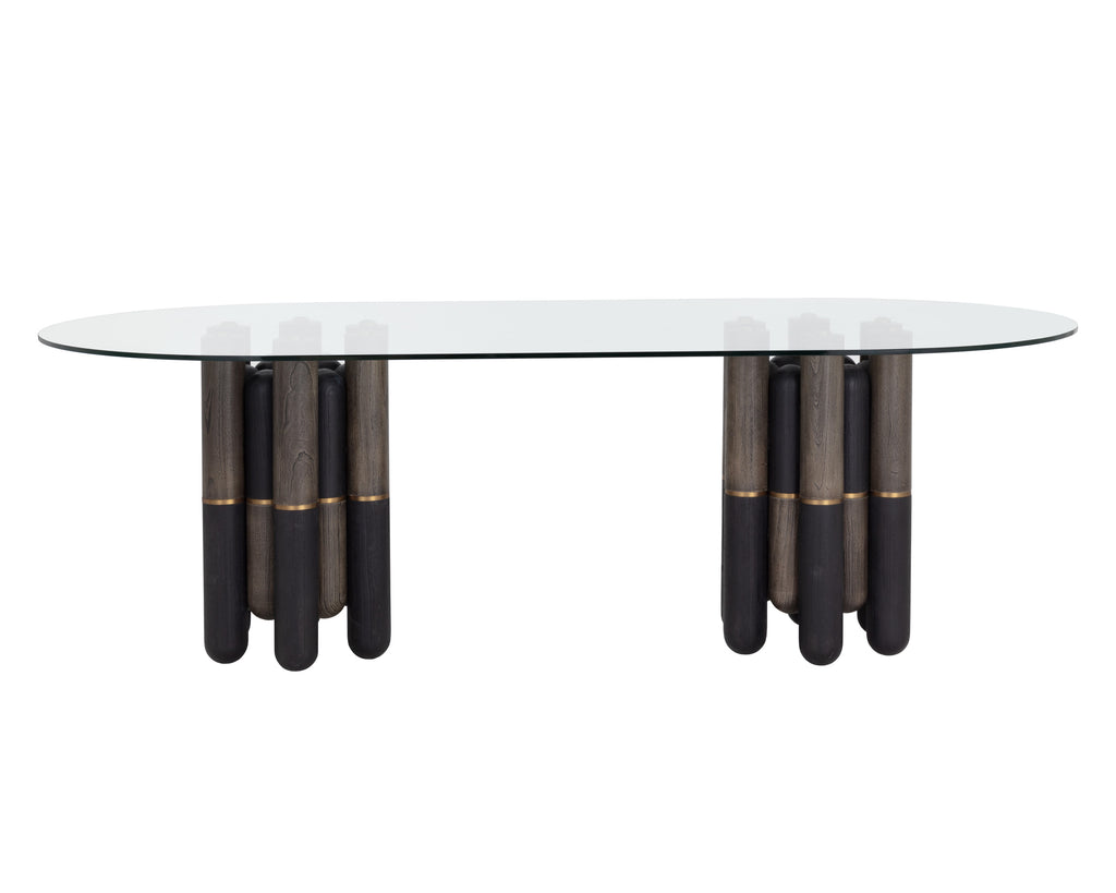 Yanna Dining Table - Oval - Glass - 94.5"
