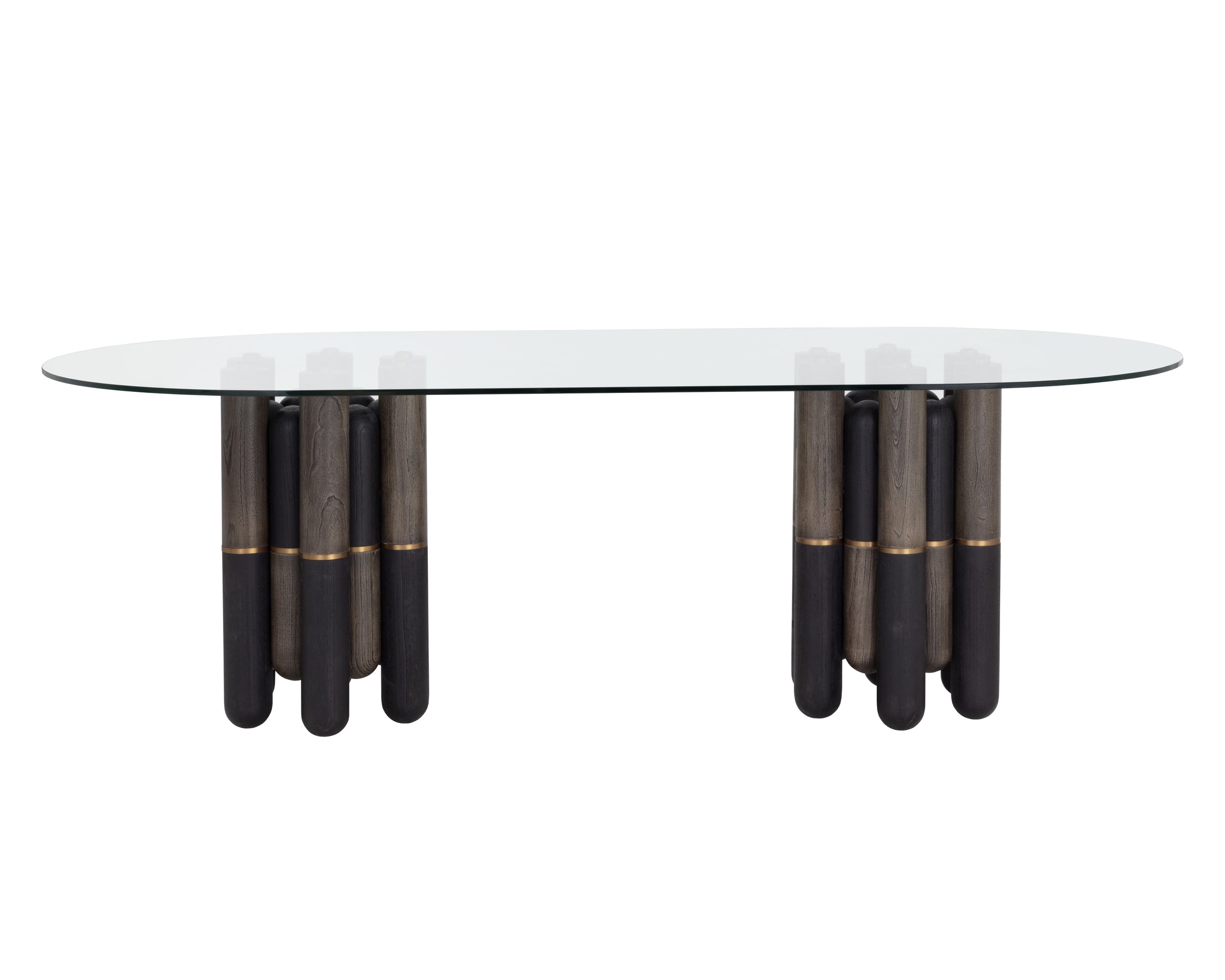Yanna Dining Table - Oval - Glass - 94.5"