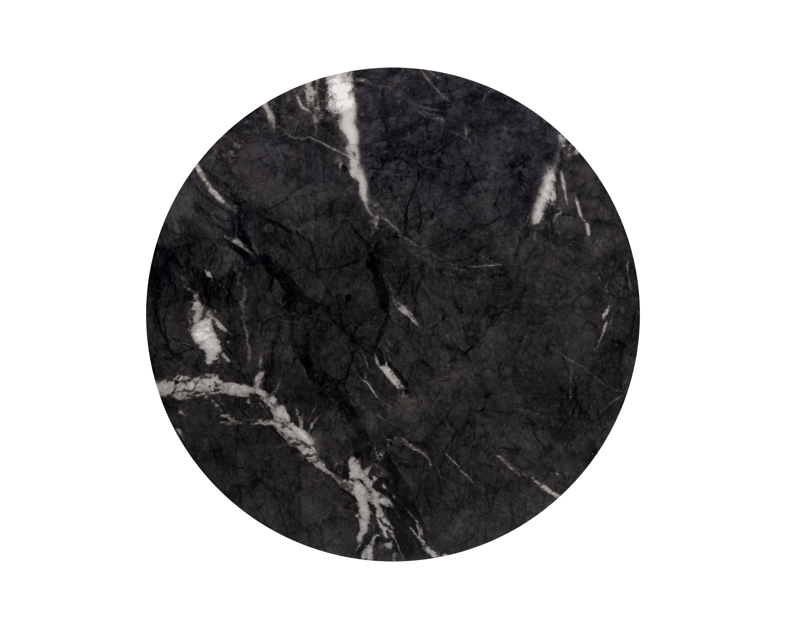 Goya End Table - Marble Look - Black