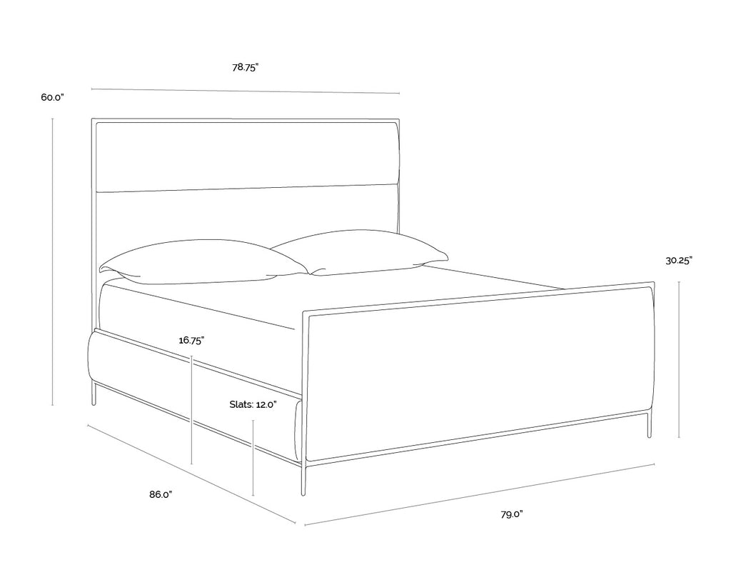 Yasmine Bed - King - Zenith Alabaster