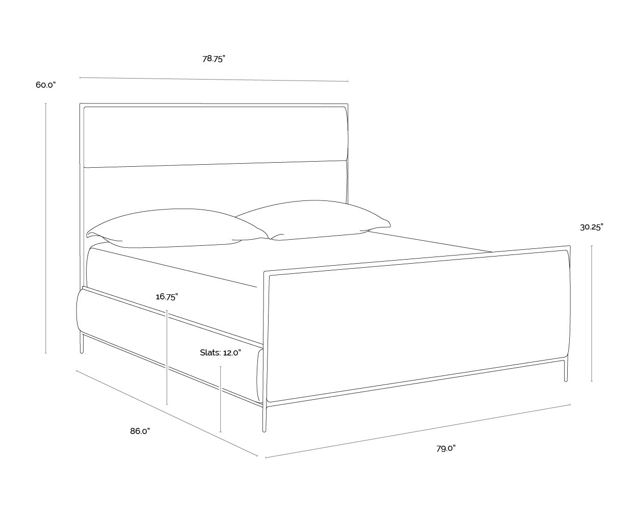 Yasmine Bed - King - Zenith Alabaster