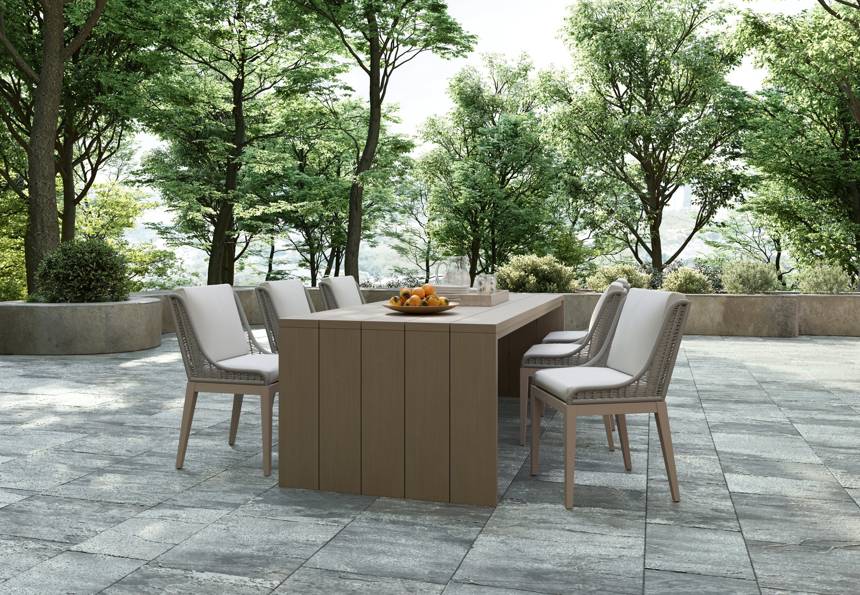 Sorrento Dining Chair - Drift Brown - Palazzo Cream