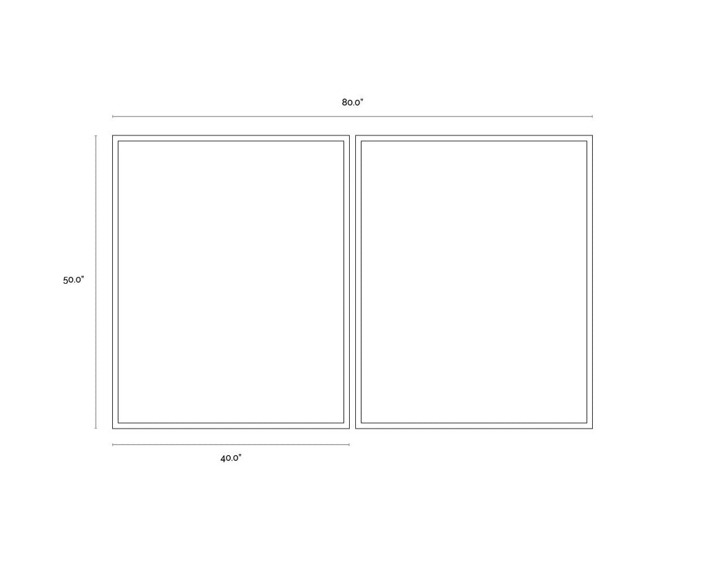 Calm Reflection (Set Of 2) - 40" X 50" - Natural Floater Frame