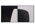 Double Cross (Set Of 2) - 48" X 48" - Black Floater Frame