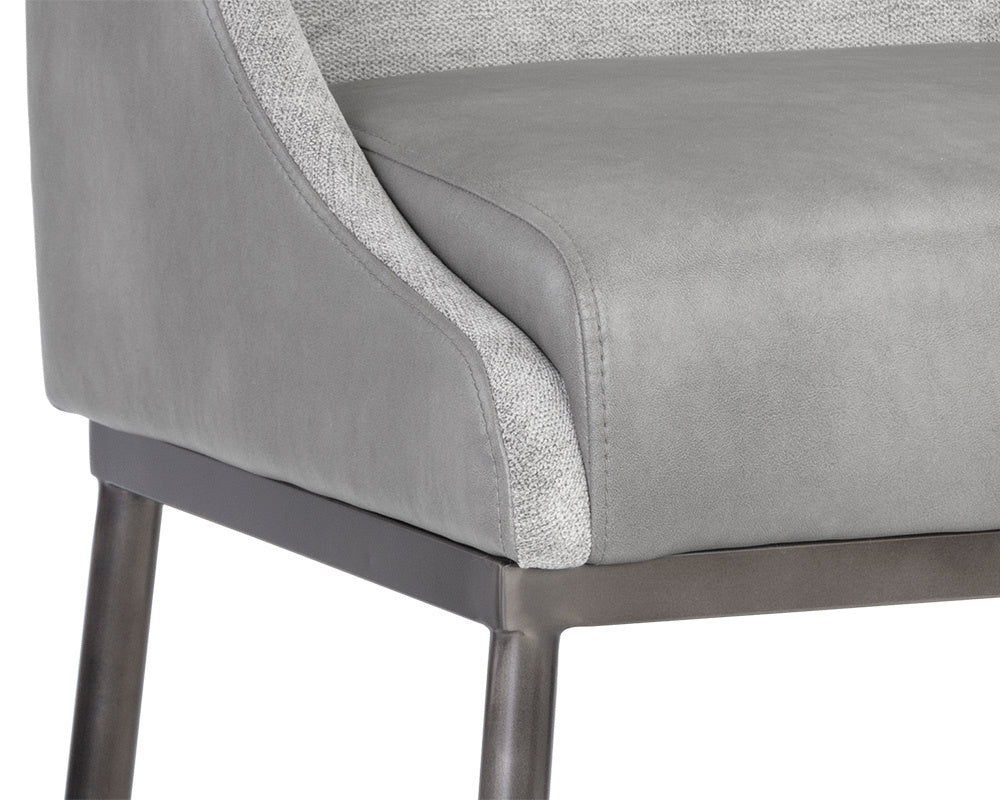 Dalary Counter Stool - Bravo Metal / Polo Club Stone