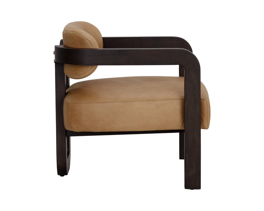 Madrone Lounge Chair - Brown - Ludlow Sesame Leather