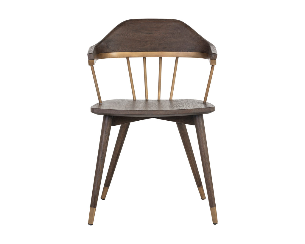 Demi Dining Armchair - Distressed Brown