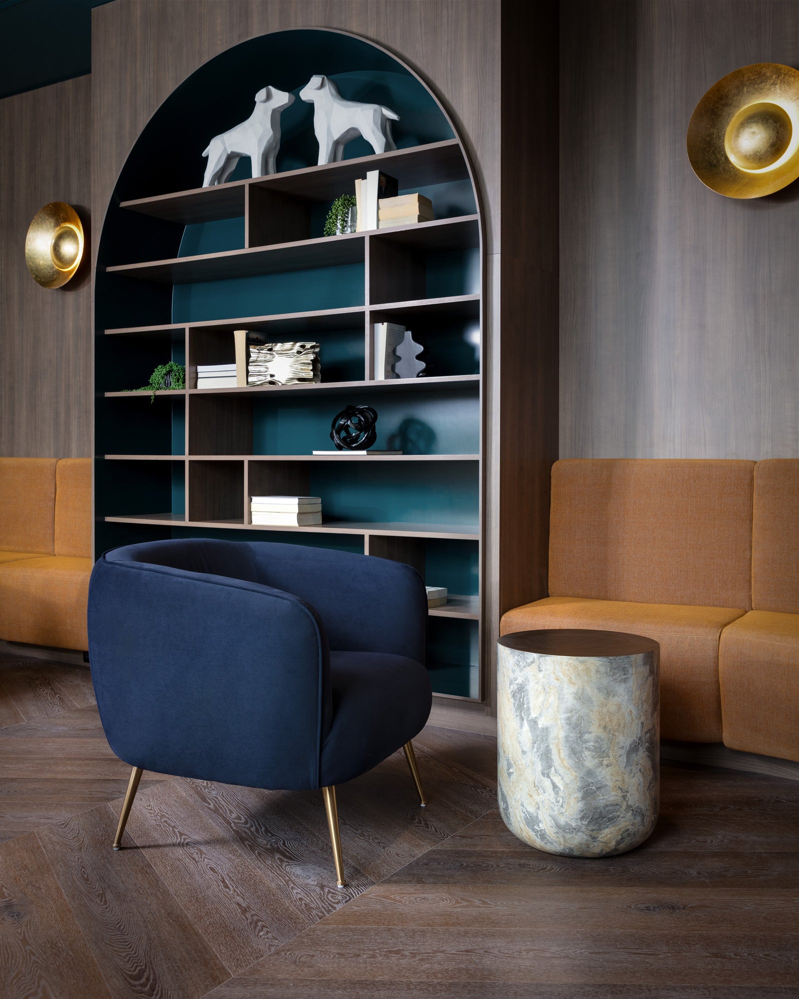 Amara Lounge Chair - Abbington Navy