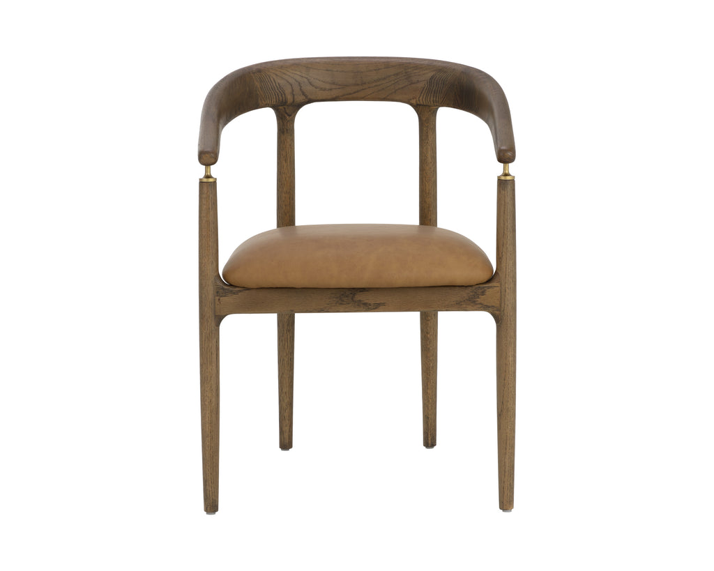Valmont Dining Armchair - Milliken Cognac