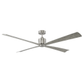Launceton 72 Ceiling Fan | Brushed Steel | Light Grey Weathered Oak Blades