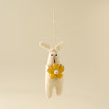 Blossom Bunny Felt Ornament, Yellow