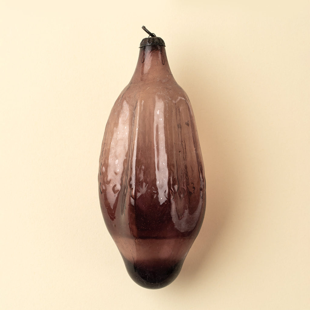 Recycled Vintage Seedpod Ornament, Plum