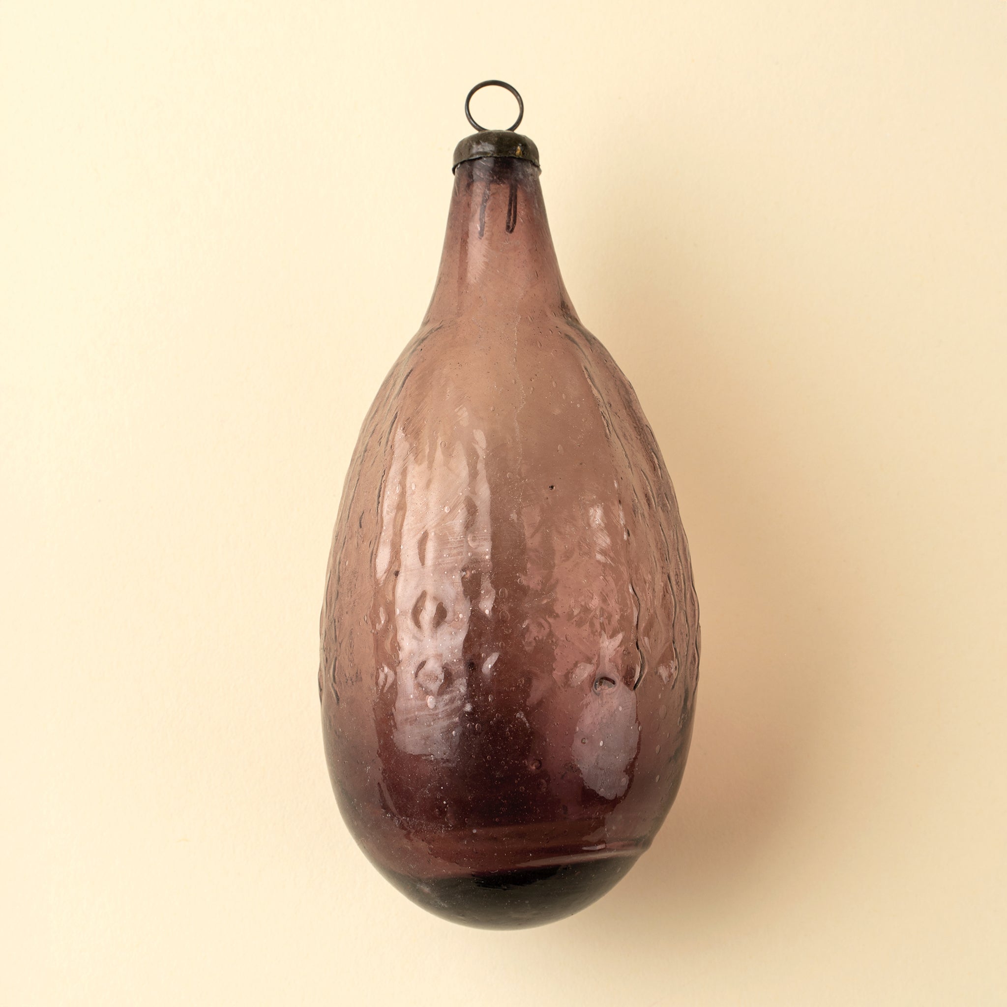 Recycled Vintage Lemon Ornament, Plum