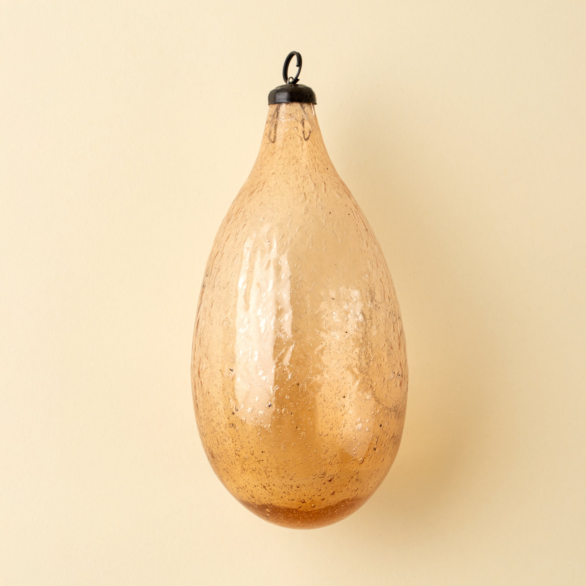 Recycled Vintage Lemon Ornament, Peach