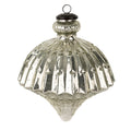 Giant Glass Onion Holiday Ornament L, Silver