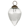 Frost Etched Holiday Ornament, Teardrop