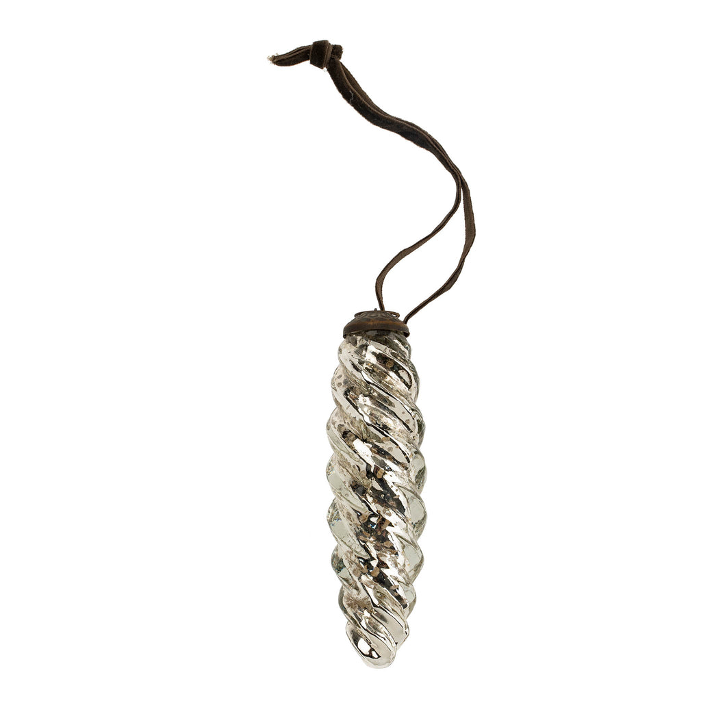 Icicle Ornament L, Silver