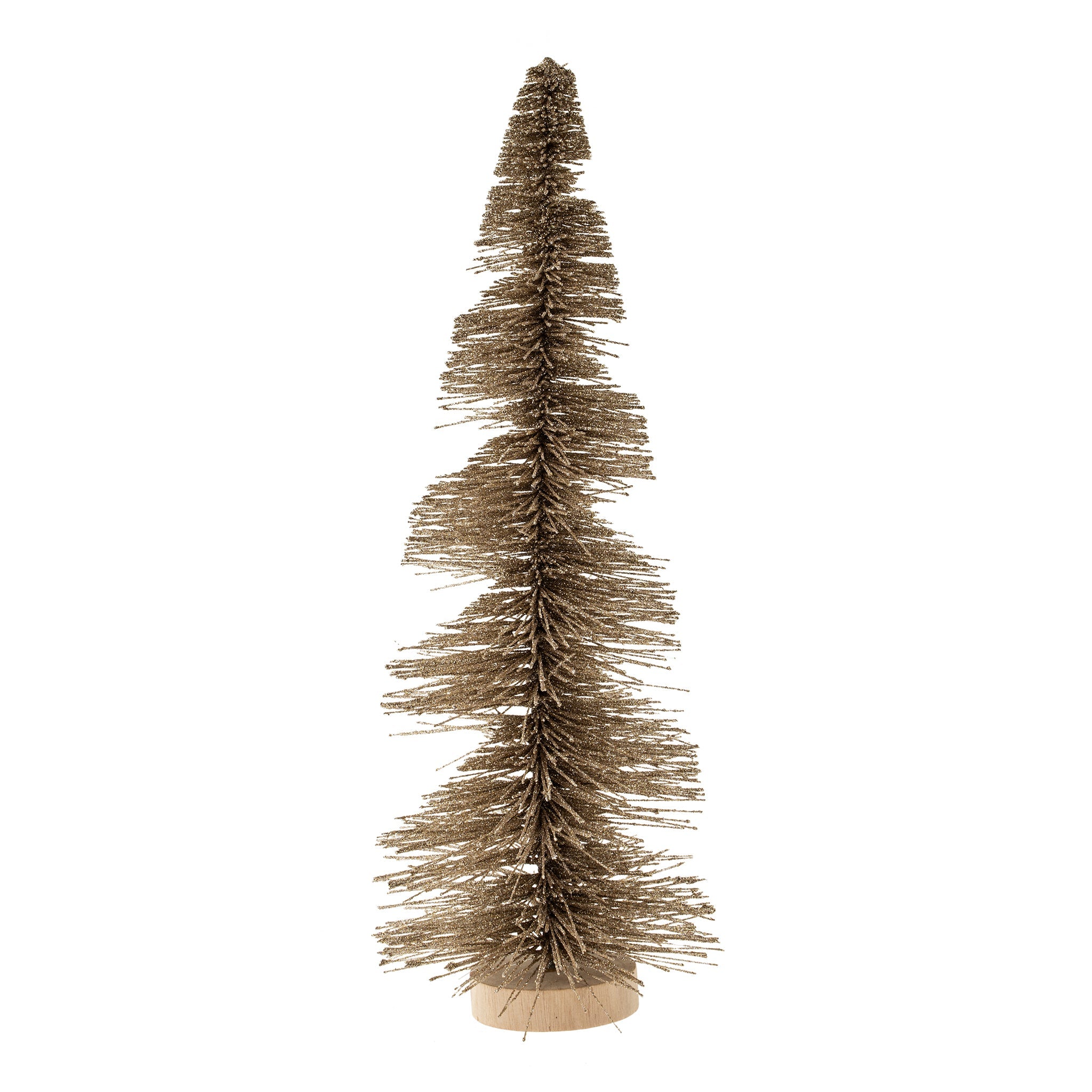 Swirl Bottle Brush Tree L, Champagne Sparkle