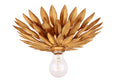 Broche 11'' Antique Gold Flush Mount