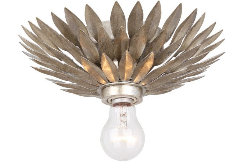 Broche 11'' Antique Silver Flush Mount
