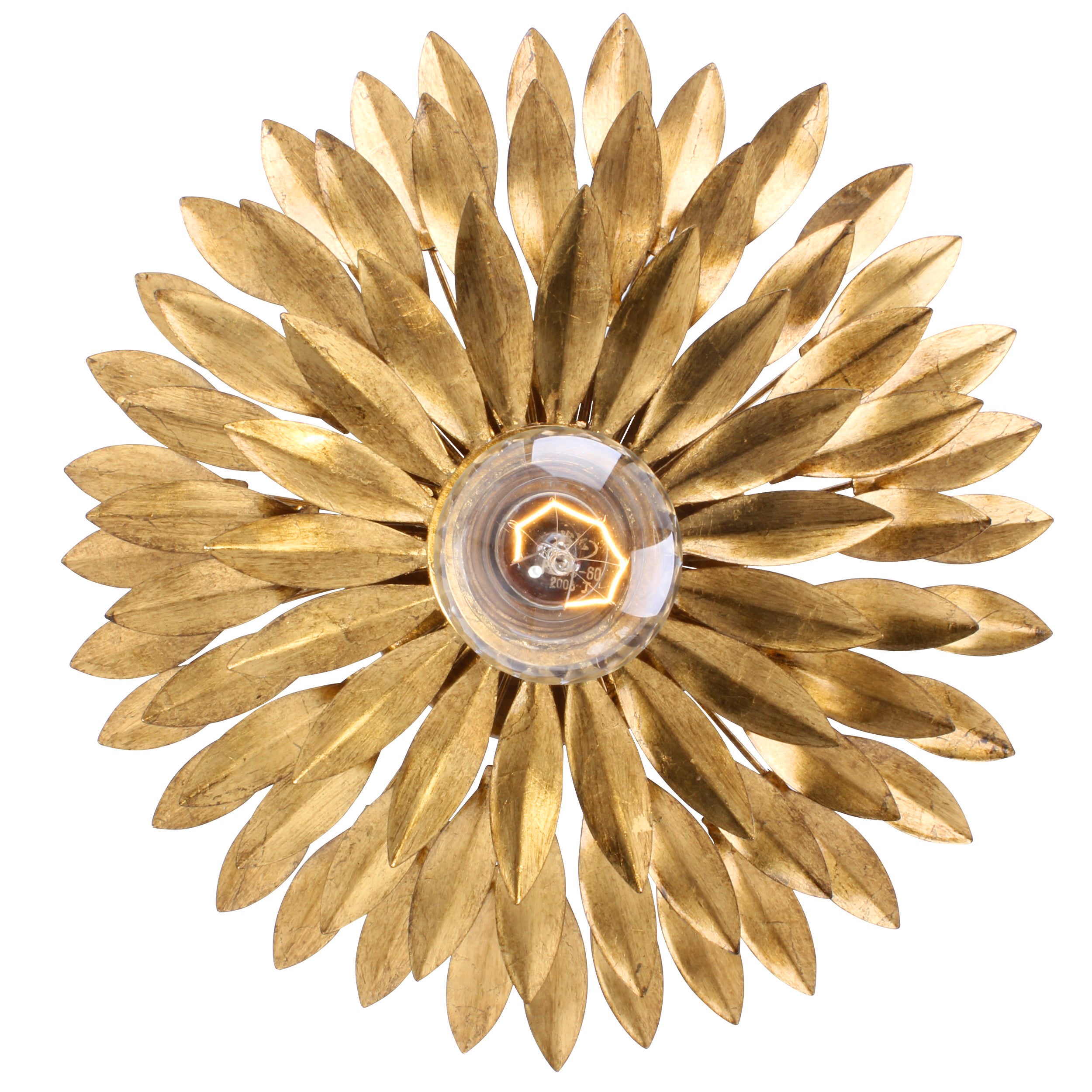 Broche 11'' Antique Gold Sconce