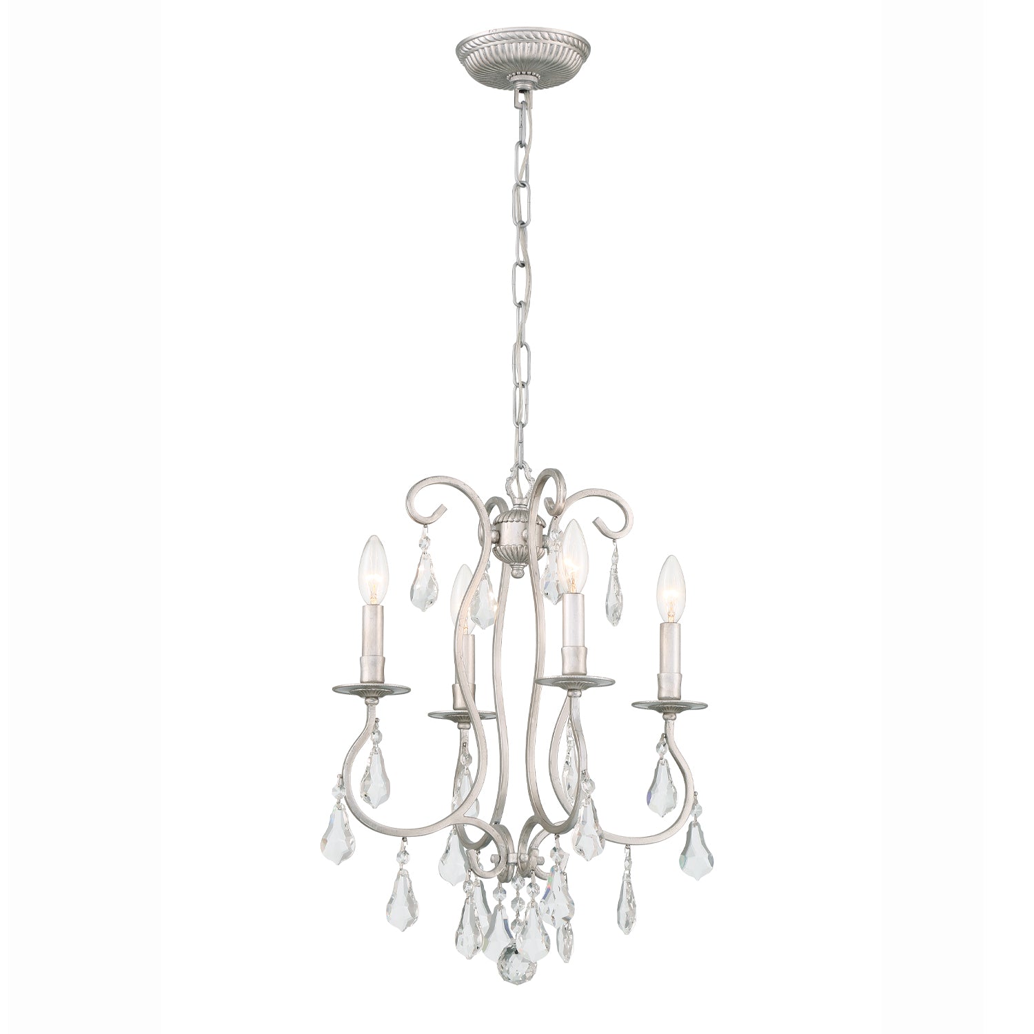 Ashton 16'' Swarovski Strass Crystal Olde Silver Chandelier