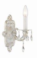 Paris Market 6.25'' Swarovski Spectra Crystal Antique White Sconce