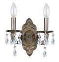 Paris Market 10'' Hand Cut Crystal Venetian Bronze Sconce