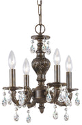 Paris Market 13.5'' Hand Cut Crystal Venetian Bronze Chandelier