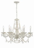 Paris Market 28'' Italian Crystal Antique White Chandelier