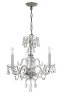 Traditional Crystal 16'' Swarovski Spectra Crystal Polished Chrome Chandelier