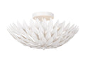 Broche 16'' Matte White Semi Flush Mount