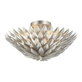 Broche 16'' Antique Silver Semi Flush Mount
