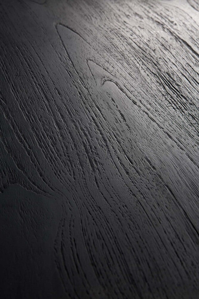 Tripod Side Table | Varnished Oak | Black | Round