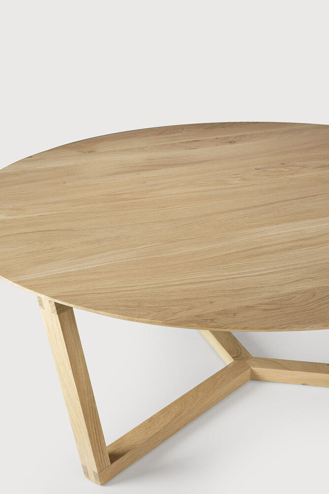 Tripod Coffee Table | Varnished Oak | Round