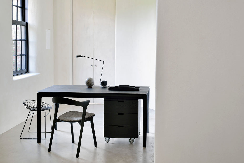 Bok Dining Chair | Varnished Oak | Black