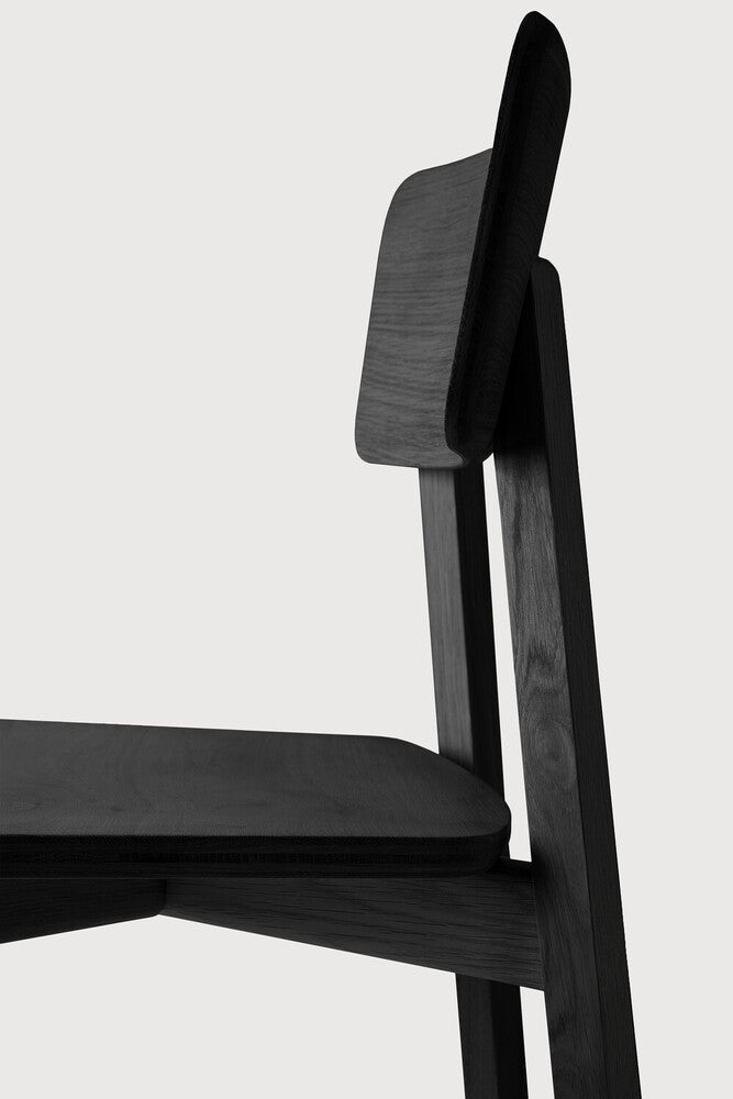 Casale Dining Chair | Varnished Oak | Black