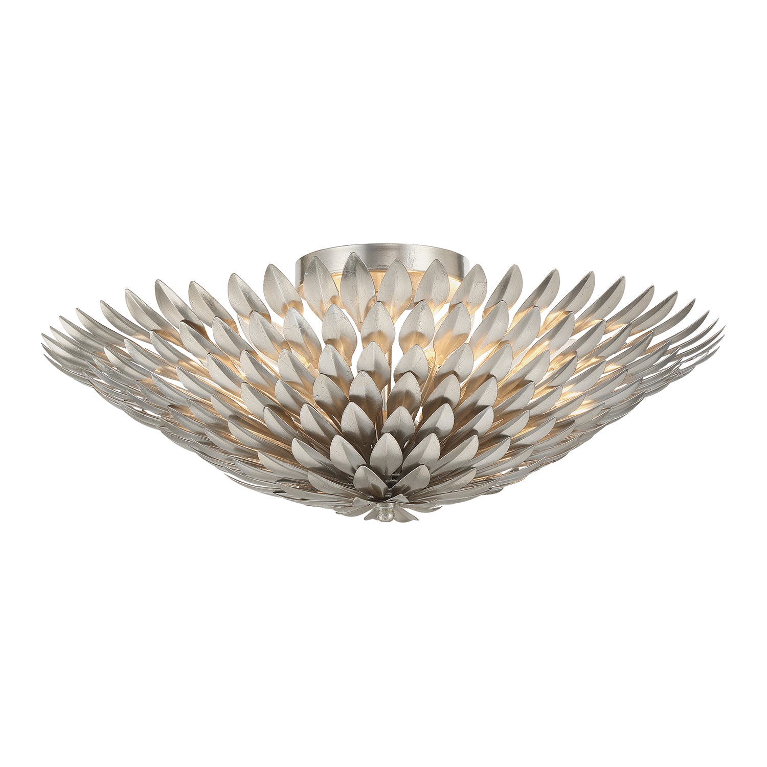 Broche 24'' Antique Silver Semi Flush Mount