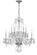 Traditional Crystal 23'' Swarovski Strass Crystal Polished Chrome Chandelier