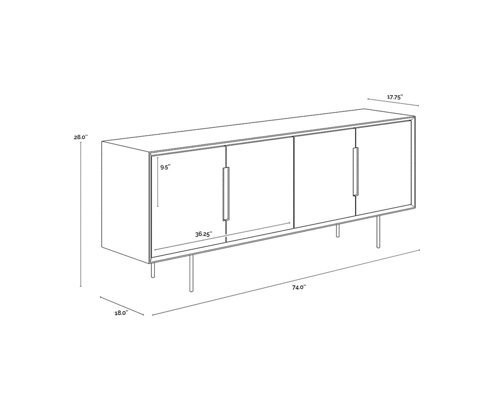 Danbury Sideboard - Modern Cream